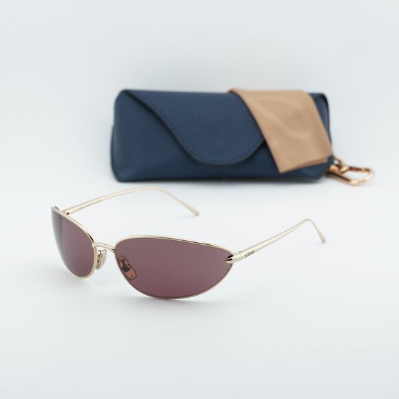 Loewe LW40164U 32U Oval Sunglasses – Gold\\Purple main image 7